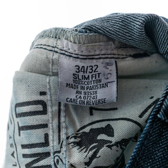 ECKO Unltd Hip Hop Jeans 34 Y2K Skater Streetwear Slim Fit - Picture 7 of 8